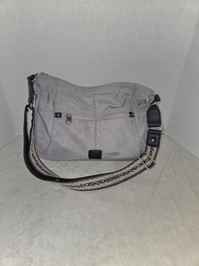 The Sak Esperato Hobo Purse Nylon Bag Crossbody Strap Slate Travel Y2K Boho